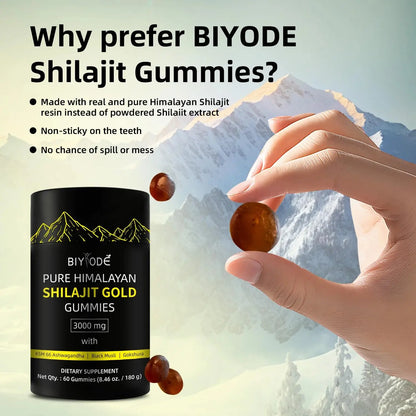 Shilajit Gummies Pure Himalayan Shilajit Soft Candy Help With Muscle Recovery Reduce Fatigue Boost Energy
